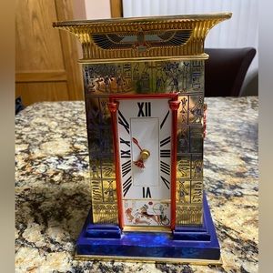 The Franklin Mint - The Clock Of The Pharaoh--by Ibrahim Sharoubim Rare